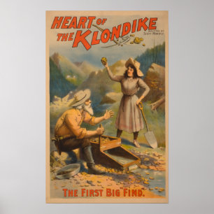 Poster Coeur du théâtre d'extraction de l'or de Klondike