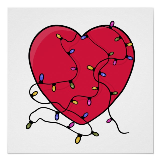 Poster Coeur éclairé (Devant)