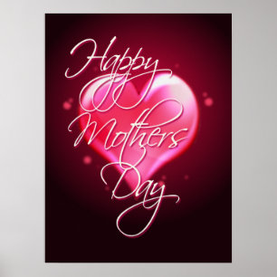 Poster COEUR HEUREUX du JOUR de MÈRE par SHARON SHARPE