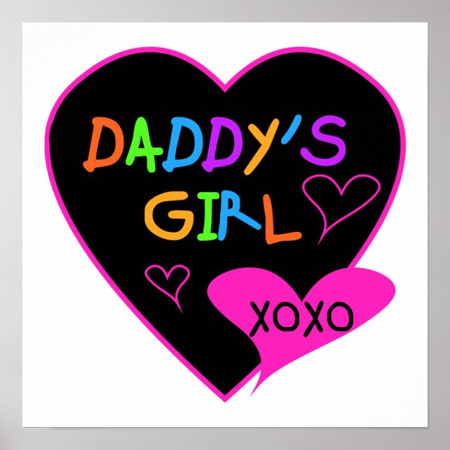 Poster Coeur papa's Girl T Shirts and Gifts (Devant)