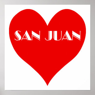 Poster Coeur rouge de San Juan