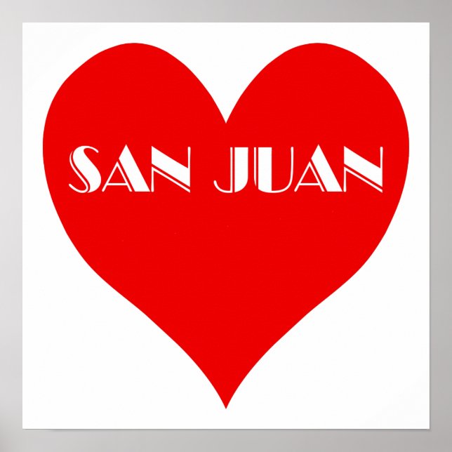 Poster Coeur rouge de San Juan (Devant)