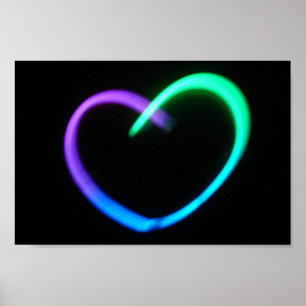 Poster Coeur rougeoyant