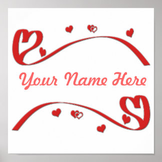 Poster Coeurs rouges