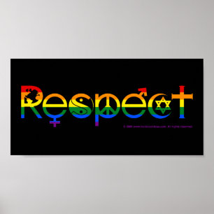 Poster Coexister dans le Respect LGBT Fierté Gay
