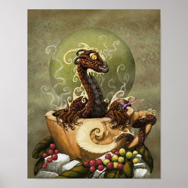 Poster Coffee Dragon 11x14 (4x6 and up) (Devant)