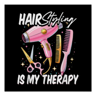 Poster Coiffeur Est Ma Thérapie