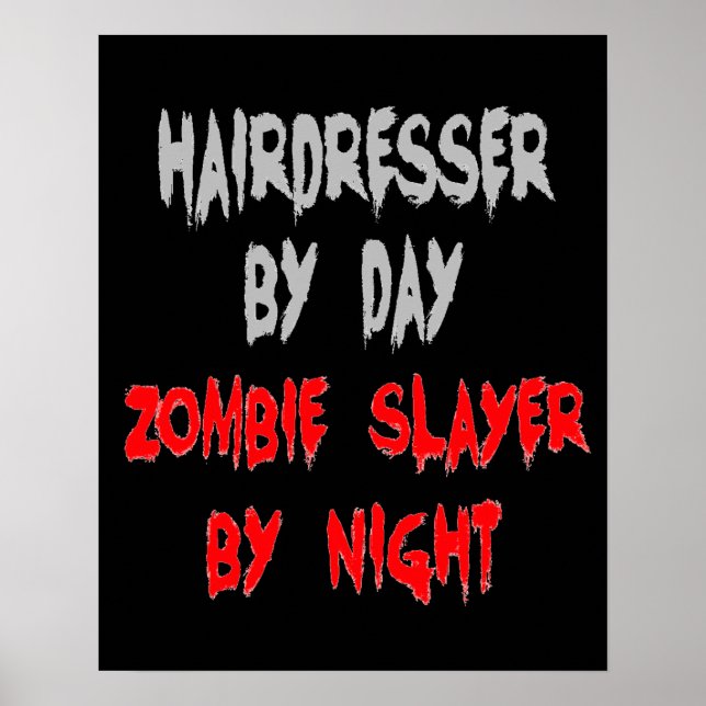 Poster Coiffeur Zombie Slayer (Devant)