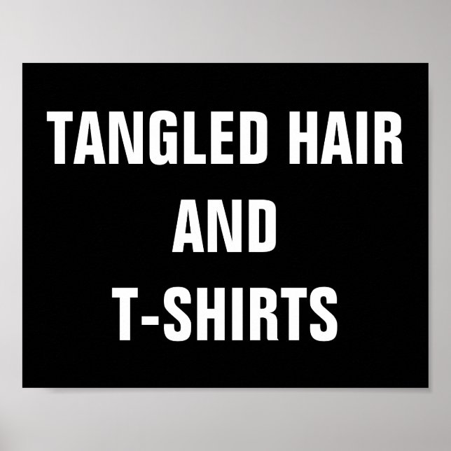 Poster coiffure et T-shirts (Devant)