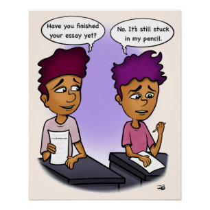 Poster Coincé Dans Le Crayon