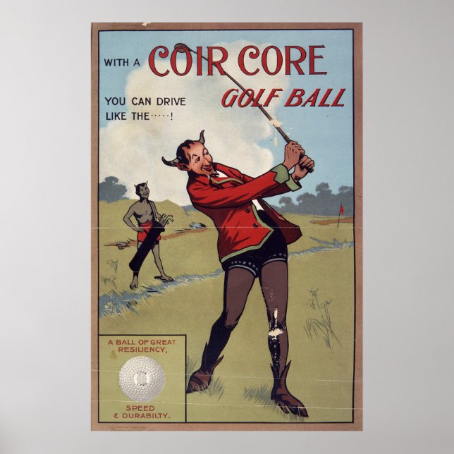 Poster Coir core golf ball, 1907 (Devant)