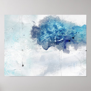 Poster Colbalt abstrait Blue1
