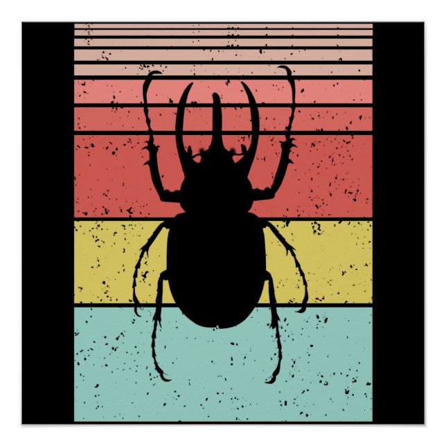 POSTER COLÉOPTÈRE INSECTE VINTAGE (Devant)