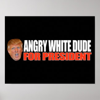 Poster COLÈRE BLANCHE EN COLÈRE POUR LE PRÉSIDENT - - .pn