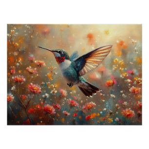 Poster Colibri à gorge rubis