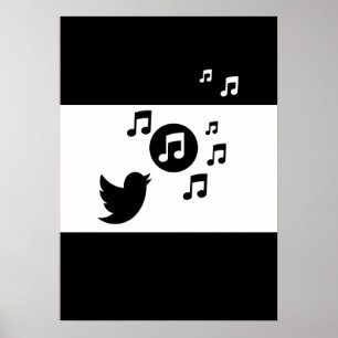 Poster Colibri noir et blanc