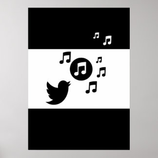 Poster Colibri noir et blanc