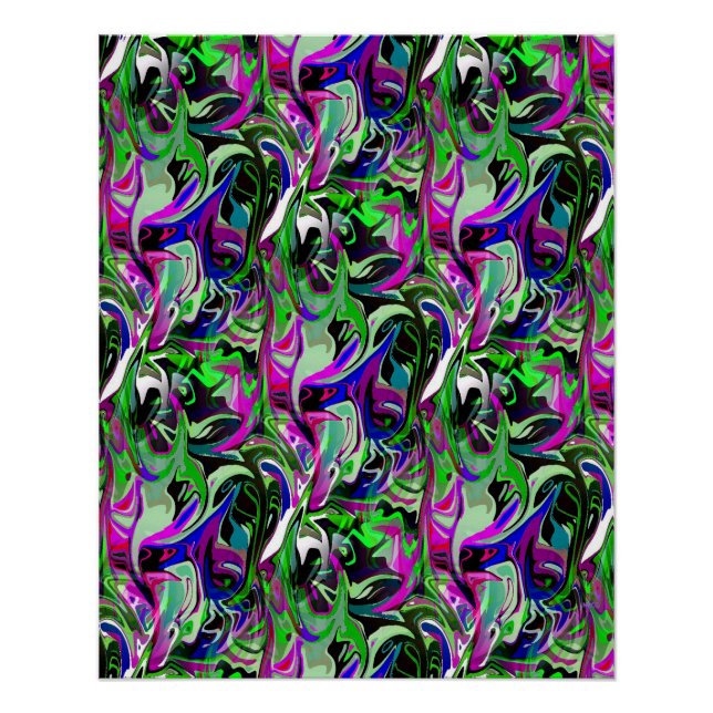 Poster Colibris en vol... (Devant)