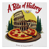 Colisée vintage Rome & Pizza Art napolitain