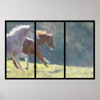 Poster Collage Chevaux de course