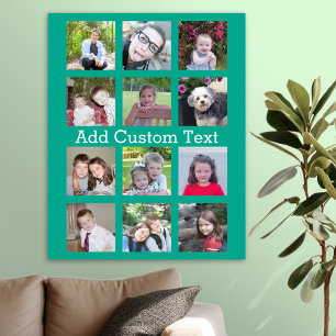 Poster Collage de 12 photos Instagram avec fond vert