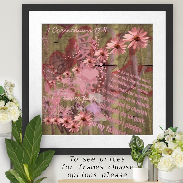 Poster Collage de fleurs en cône d'amour ne manque jamais (Créateur téléchargé)