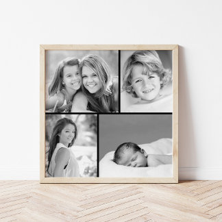 Poster Collage de photos de famille