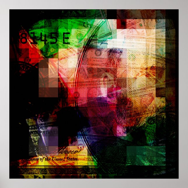 Poster Collage des devises colorées (Devant)