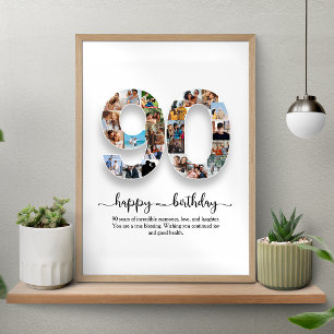 Poster collage personnalisé 90e anniversaire