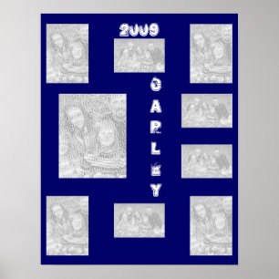 Poster Collage photo bleu 2009