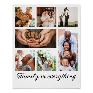 Poster Collage photo de famille Réunion cadeau parfait