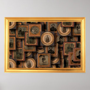 Poster Collage Portrait de Guerre Civile