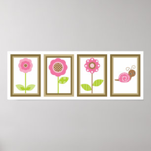 Poster Collection d'objets muraux du jardin Berry 5X7