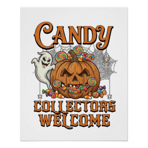 Poster Collectionneurs de bonbons bienvenue citrouille fa