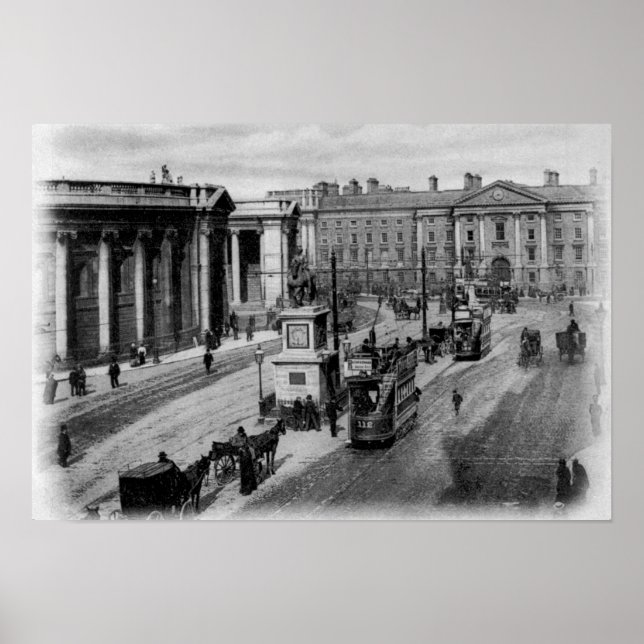 Poster College Green, Dublin, vers 1900 (Devant)