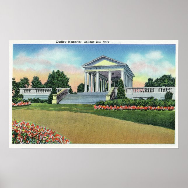 Poster College Hill Park View of Dudley Memorial (Devant)