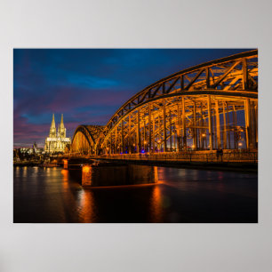 Poster Cologne Hohenzollern Bridge
