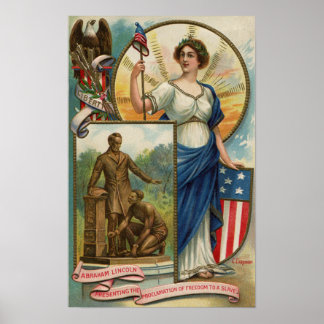 Poster Colombie avec Casquette phrygien, Bouclier & Aigle