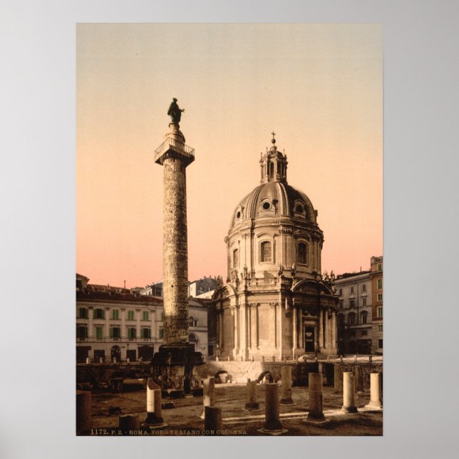 Poster Colonne de Trajan, Rome, Latium, Italie (Devant)