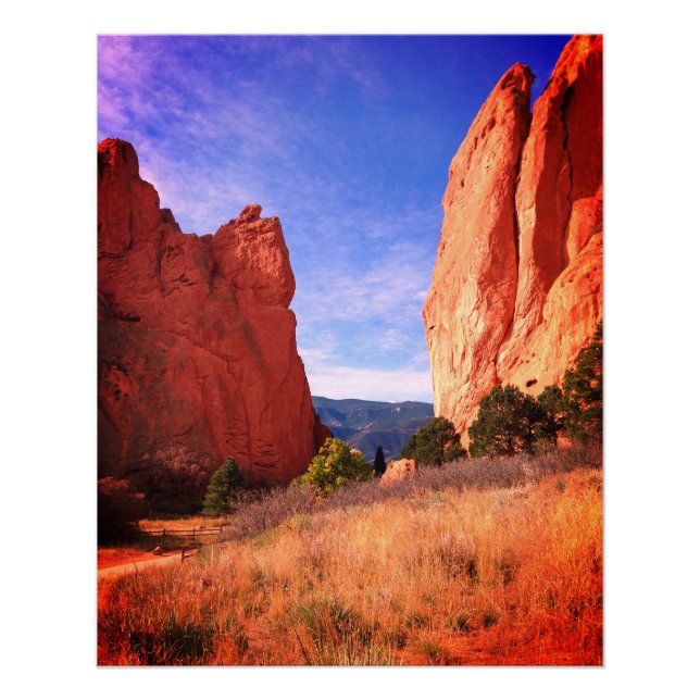Poster Colorado Garden of the Gods Red Cliffs Park (Devant)