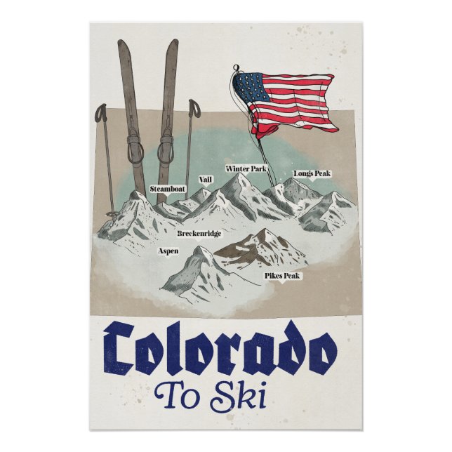 Poster Colorado pour skier (Devant)