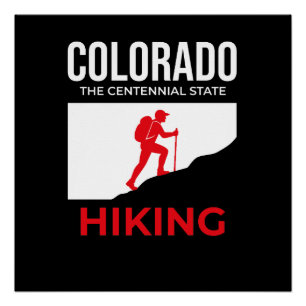 Poster Colorado Randonnée – L'État du Centenaire USA