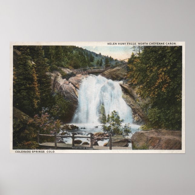 Poster Colorado Springs, CO - Helen Hunt Falls (Devant)