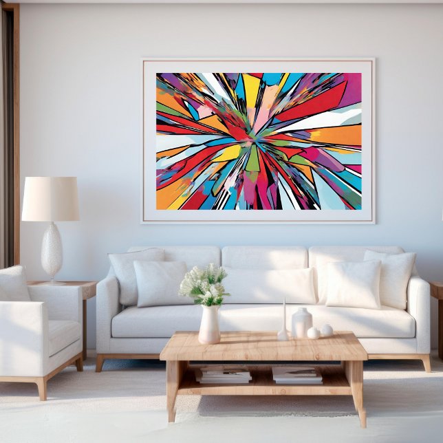 Poster coloré Abstrait Pop Art Design (Colorful Abstract Pop Art Design Poster)