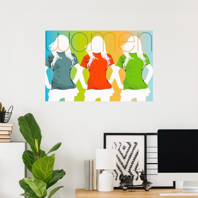 Poster coloré de trois femmes (Créateur téléchargé)