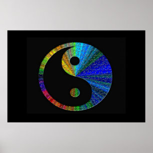 Poster Coloré Yin Et Yang