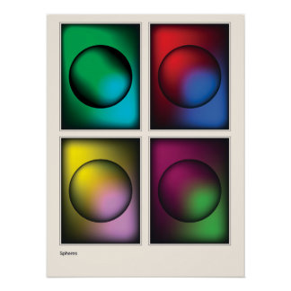 Poster Colored Spheres
