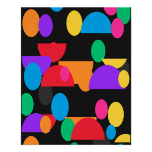 Poster Colorful Abstract Geometric Shapes Pattern – Moder