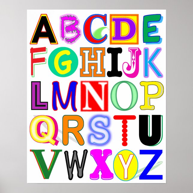 Poster Colorful and Fun Alphabet (Devant)