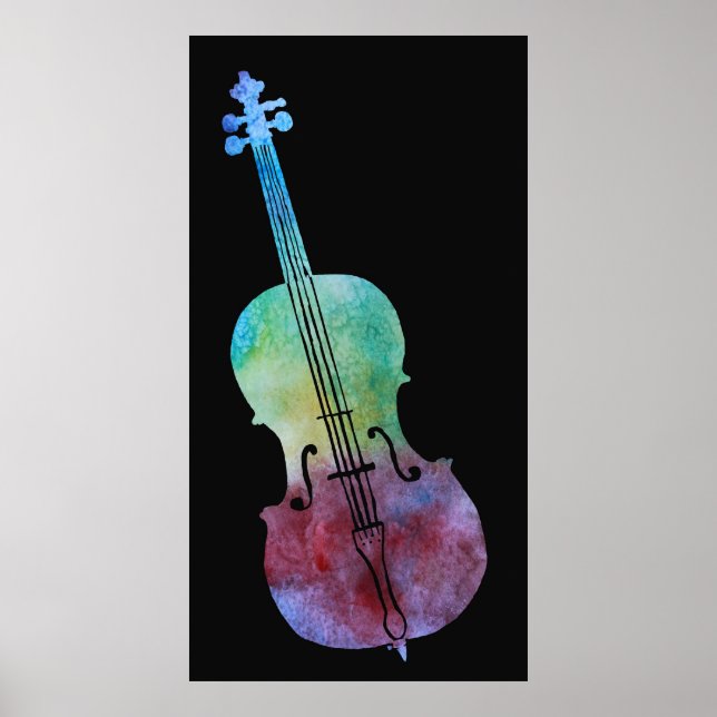 Poster Colorwashed Cello (Devant)